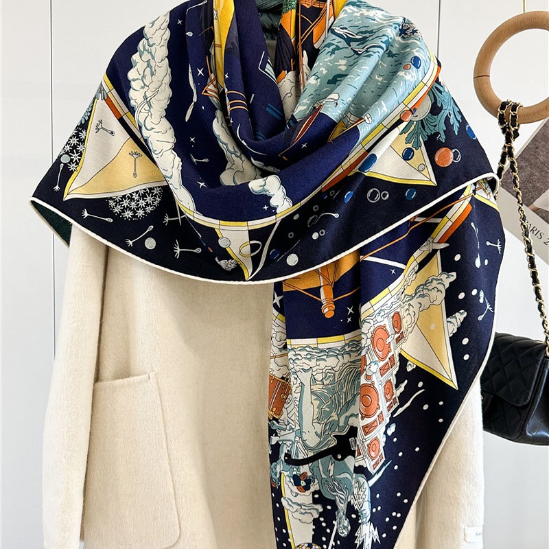 Woven Scarf Blanket - Bayan lüks yün battaniye eşarp şal