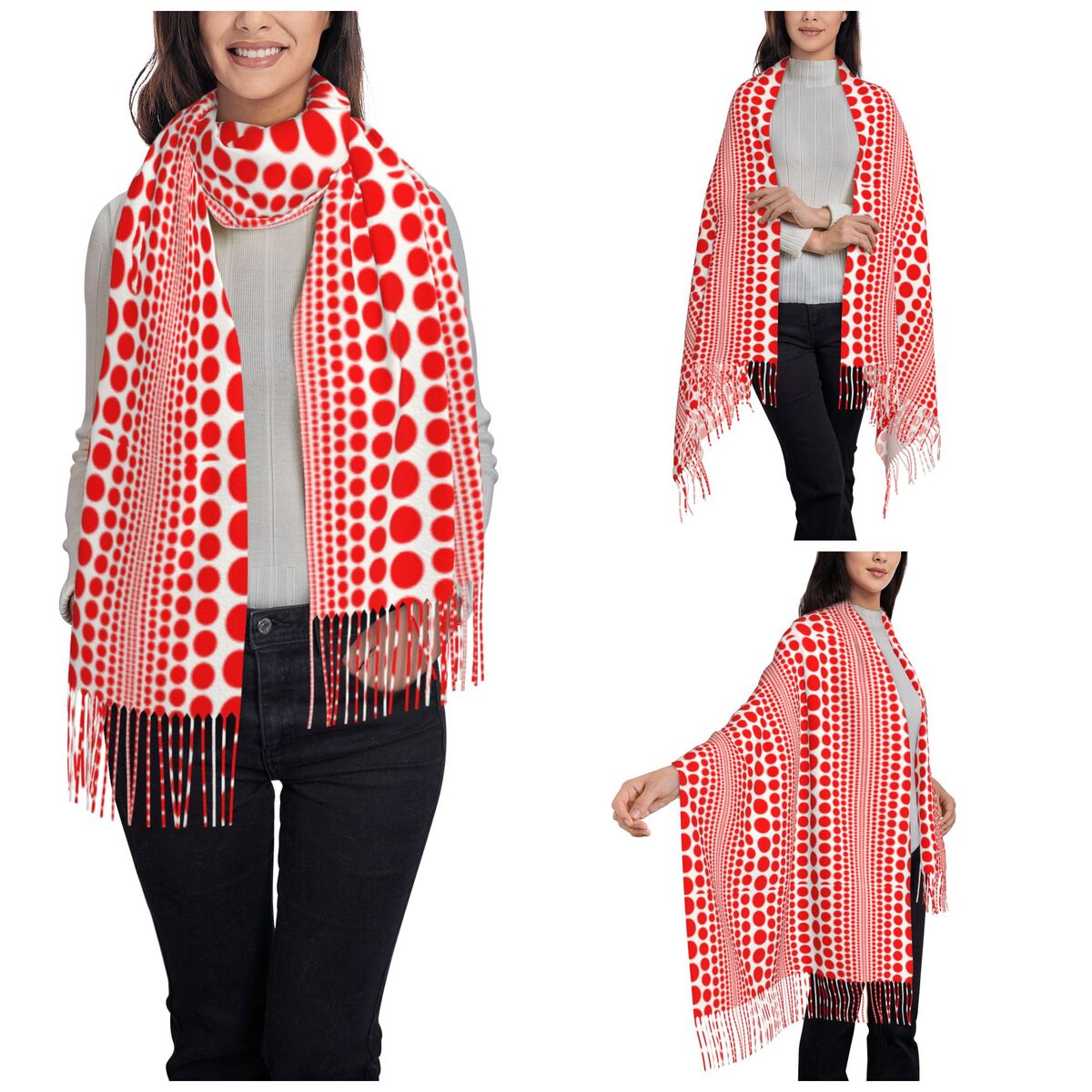 Kadınlar için Kırmızı Sonsuzlu - Infinity Scarf Knit incelemesi ve fiyatı