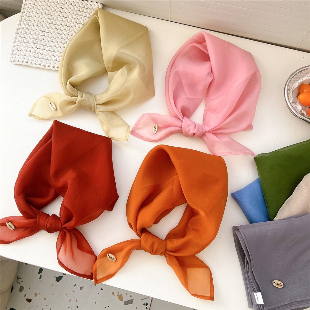 Retro Düz Renk Küçük Kare Eşar - Scarf Silk Square incelemesi ve fiyatı