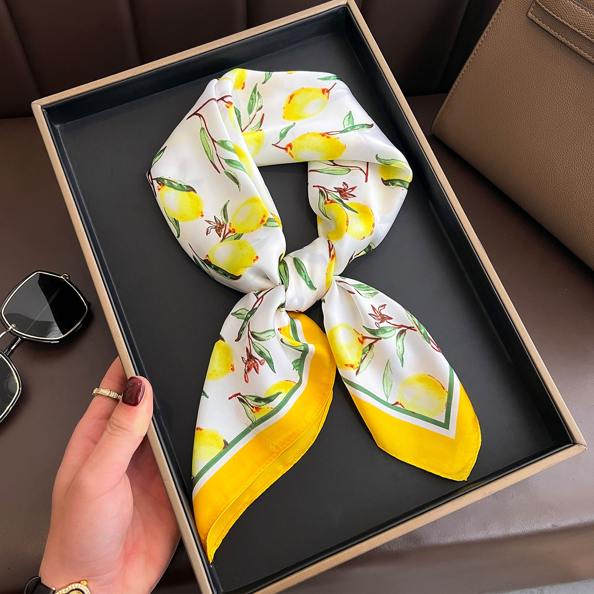 2025 yeni sarı limon baskı kar - Face Scarf Mask incelemesi ve fiyatı